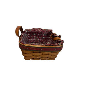 1991 Longaberger Father's Day Spare Change Basket w/Liner, Protector & Tie-On
